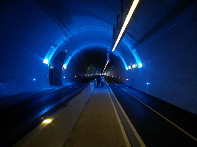 Le tunnel mode doux de Lyon Croix Rousse a ouvert ses portes en décembre 2013.